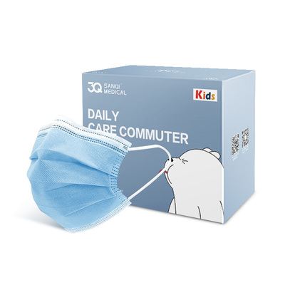 3Q三奇兒童一次性口罩小孩可用防護透氣1-6歲男女童舒適無紡布